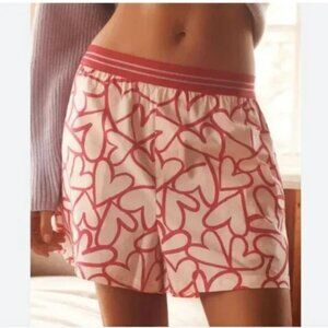 NWT Anthropologie | Pink The Wren Valentine Heart Print 100% Boxer Shorts, XL